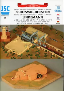 Batteria tedesca seconda guerra mondiale 406 mm - Schleswig-Holstein # modello carta 1/400 # JSC78 - Foto 1 di 7