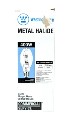 Westinghouse Metal Halide HID Bulb Grow Lamp 400W ED28 Mogul Base #37014 Clear - Image 1 of 4