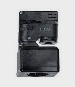 Enchufe Erco 79024 para carril eléctrico trifásico en negro - Imagen 1 de 2