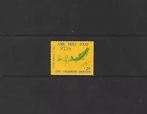 Ingresos estatales de caza/pesca: sello de trucha IA 1962 IAT-2 ($2); MH - Imagen 1 de 1