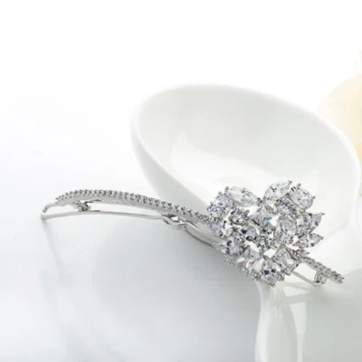 Horquilla Love AAA Circón Simple Moda Para Mujer Pelo Largo Chapado en Oro Joyería Foto 1 de 4