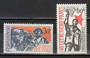 Czechoslovakia MNH 1960 Mi 1223-1224 Sc 1004-1005 Day of the Czechoslovak Press - Picture 1 of 2