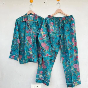 Handmade Pajama Night Wear Suit, Party Wear Dress, Night Wear Soft Suit - Picture 1 of 10