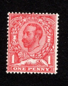 GV GEORGE V DOWNEY 1d PALE CARMINE SG330 DIE B IMPERIAL CROWN WMK UM - Picture 1 of 1