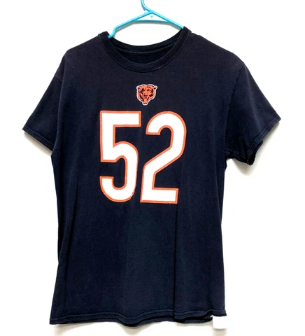NFL Team Apparel Mens Blue Graphic T Shirt NFL Chicago Bears Khalil Mack- Size M Cover