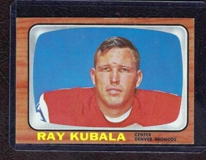 1966 Topps Football #39 Ray Kubala, Denver Broncos, EX-MT!