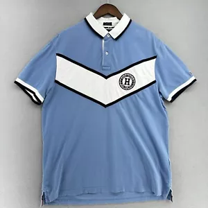 Polo Tommy Hilfiger 2014 ajuste personalizado cupé Sur mesure azul para hombre XL Y2K - Imagen 1 de 8