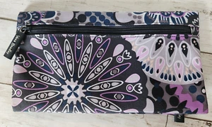 Vera Bradley "Mimosa Medallion" Double Sided Zipper Pencil Pouch School - Picture 1 of 8