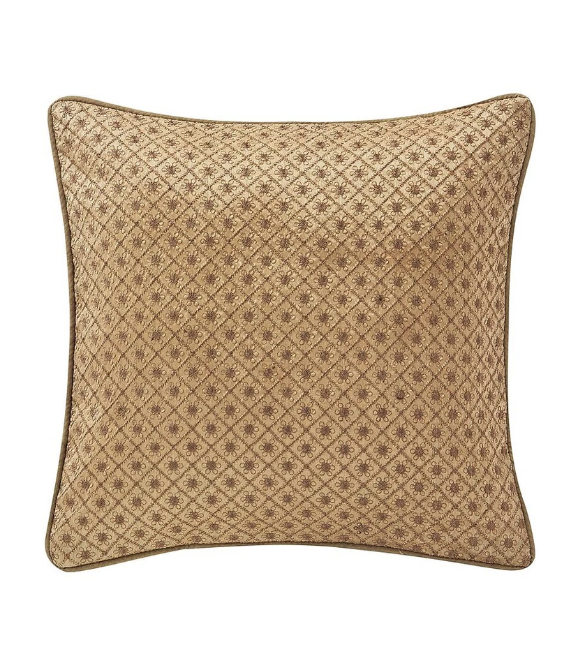 Waterford Harwich Diamond Floral-Embroidered Square Pillow NEW - Image 1 of 1