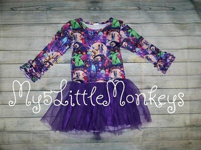 NEW Boutique Jack Skellington Nightmare Before Christmas Halloween Tutu Dress - Image 1 of 4