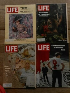 Lot Of 4 Vintage life Magazines Feb Mar Apr 1969 Mae West Streisand Orangutan - Picture 1 of 11