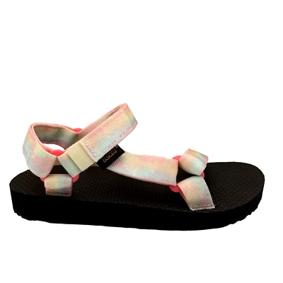 Sandalias deportivas Teva para niñas pequeñas talla 11 tie-dye correas ajustables amigables con el agua Foto 1 de 4