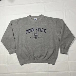 Penn State Nittany Lions Sweater Crew Neck Stitch Spell Out Grey XL NCAA - Picture 1 of 10
