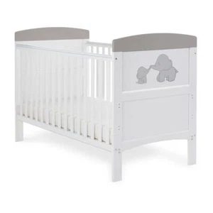 Obaby Grace Inspire Cot Bed (Me and Mini Me Elephants - Grey)