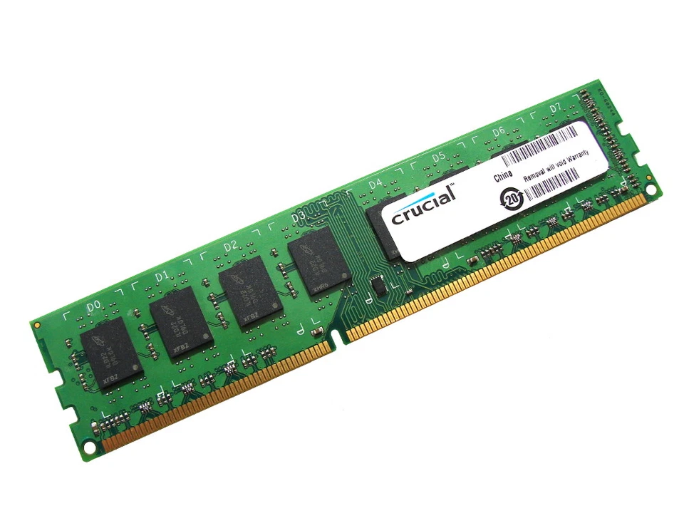 Crucial CT51264BA160B 4GB 1600MHz 2Rx8 PC3-12800U-11-11-B1 DDR3 RAM Memory - Image 1 of 1