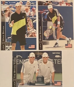 (3) 2003 NETPRO BOB MIKE BRYAN TWINS BROTHERS INTERNATIONAL ROOKIE #78 #79 #80 - Picture 1 of 1