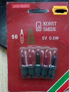 5 NEW CHRISTMAS REPLACEMENT COLOURED  SPARE BULBS FOR TREE DECORATIONS LIGHTS 5V