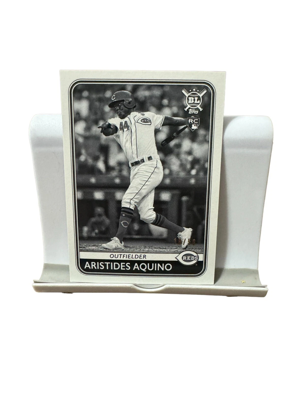 2020 Topps Big League - Black & White #107 Aristides Aquino /50 (RC)