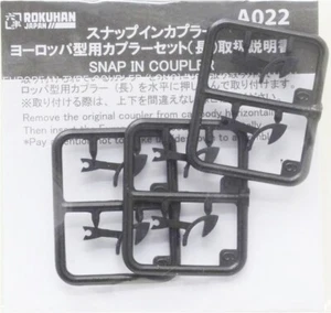 Rokuhan A022 SNAP IN COUPLER EUROPEAN TYPE COUPLER (LONG) x 6 pcs (Z) - Picture 1 of 2