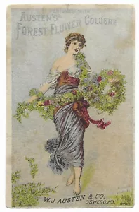 Austen's Forest Flower Cologne Advertising Card, W.J. Austen & Co. N.Y. - Picture 1 of 2