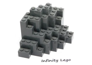 LEGO Dark Bluish Grey Rock Panel 8 x 8 x 6 Medium Symmetric (MURP) (23996) - x1 - Picture 1 of 3
