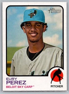 Eury Perez 2022 Topps Heritage Minor League BASEBALL #41 Beloit Sky Carp - Picture 1 of 2