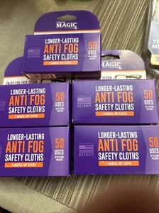 Lot of 5 5-Pack Nano Magic Longer Lasting Anti Fog Safety Dry Cloths Packs NEW - Picture 1 of 10