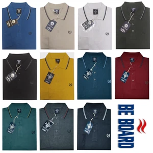 MAGLIA POLO UOMO M L XL XXL 3XL piquè cotone 100% manica lunga classica Be Board - Imagen 1 de 12