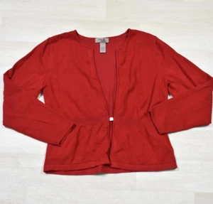Años 90 Y2K i.e. Cárdigan Suéter Pequeño Kisslock Rojo Pequeño Grande De Colección Años 2000 - Imagen 1 de 4