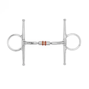 Broca de caballo NY Tack mejilla completa hacia adelante rodillo de cobre Snaffle - Imagen 1 de 7