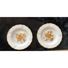 Vintage Limoges ashtrays, gold trim, bone china, made in France, 2 available