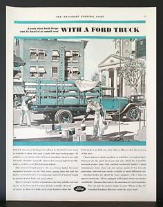 1930 Ford 1 1/2 Ton Stake Truck Bulk Heavy Loads Vintage Print Ad