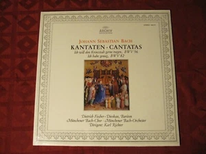 LP DIETRICH FISCHER-DIESKAU Bach Kantaten K. Richter STEREO ARCHIV 198477 GER NM - Picture 1 of 4