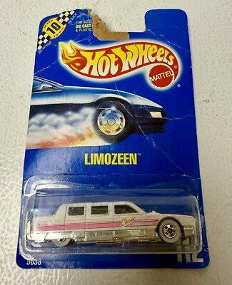 Hot Wheels tarjeta azul antigua años 90 limusina #112 tarjeta daños Foto 1 de 2