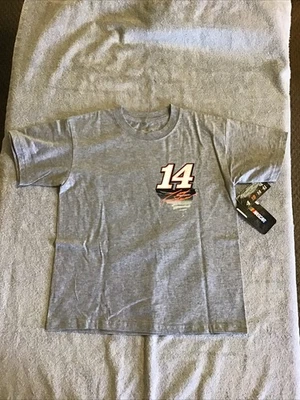 2015  Fanatics  TONY STEWART #14 Bass Pro / Mobil 1 -  Youth Medium Gray  NEW - Image 1 of 4