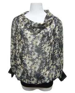 Used Jean Paul Gaultier SOLEIL Margaret Pattern Silk Tops Blouse Size XL - Picture 1 of 10