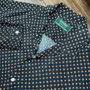Vintage Gitman Bros For Opening Ceremony Shirt Mens Medium Black Geometric Rayon - Picture 1 of 8
