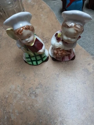 Vintage PY Miyao Chefs Salt And Pepper Shakers - Image 1 of 4