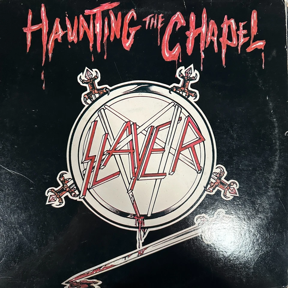 Slayer-Haunting the Chapel 1st press US rare Metal Blade Records MBR 1024 Shrink - Image 1 of 1