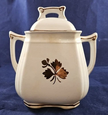 Antiguo Azúcar Alfred Meakin Gancho Hoja de Té Piedra de Hierro, 7" de Alto, Ca 1880s Foto 1 de 4