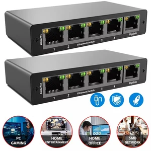 5-portowy przełącznik Fast Ethernet 1000 Mbps, rozdzielacz Ethernet stacjonarny, koncentrator Ethernet - Zdjęcie 1 z 14