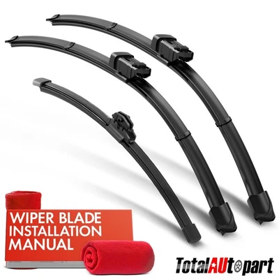 Лопасти стеклоочистителя ветрового стекла 24 дюйма, 21 дюйм и 15 дюймов для Audi Q3 15-18 Sport Utility 3 шт. - Изображение 1 из 4