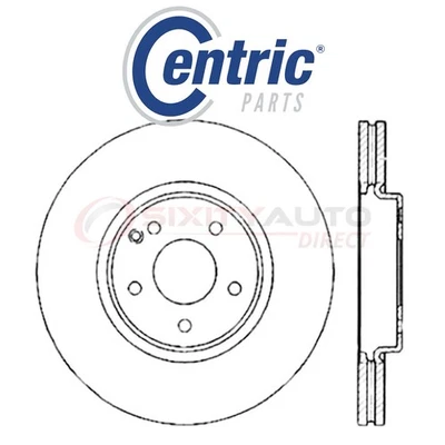 Centric Drilled Disc Brake Rotor for 2003-2006 Mercedes-Benz S430 4.3L V8 - pi - Imagem 1 de 4