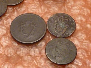 Original Ireland George II & III Colonial Times Halfpennies 3 Coins Total - Picture 1 of 2