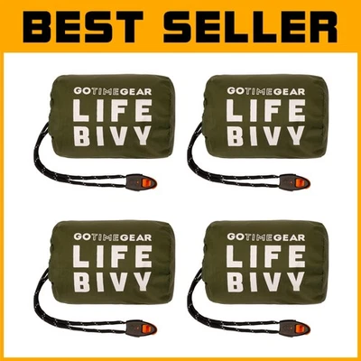 Ultra-Durable Waterproof Emergency Bivy - Compact 4-Pack for Survival Needs - Image 1 of 4