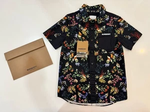 Authentic Burberry Kids' Coral-print Short Sleeve Size 8Y - Picture 1 of 6