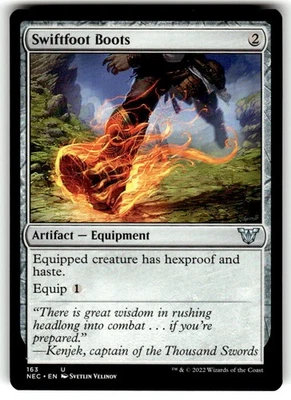 Swiftfoot Boots Commander: Kamigawa: Neon Dynasty Regular MTG - Image 1 of 2