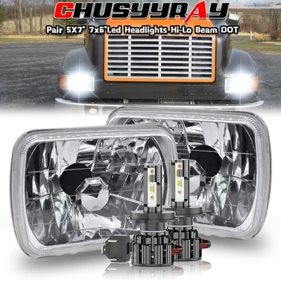 s+ 7x6" LED Headlight HI/LO DRL For International Harvester 4700 4900 8100 9900 - Image 1 of 4