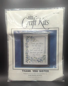 Sealed Better Home Gardens Craft Kits - Thank you Sister 27894 Cross Stitch Kit - Bild 1 von 3