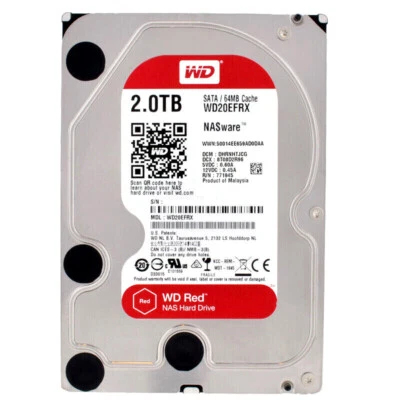 Western Digital Red NAS 2TB WD20EFRX SATA III 64MB 5400U/min 3,5 Zoll - Bild 1 von 4
